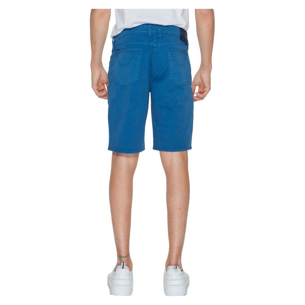 Jeckerson Blue Cotton Short Jeckerson Dark Cyan