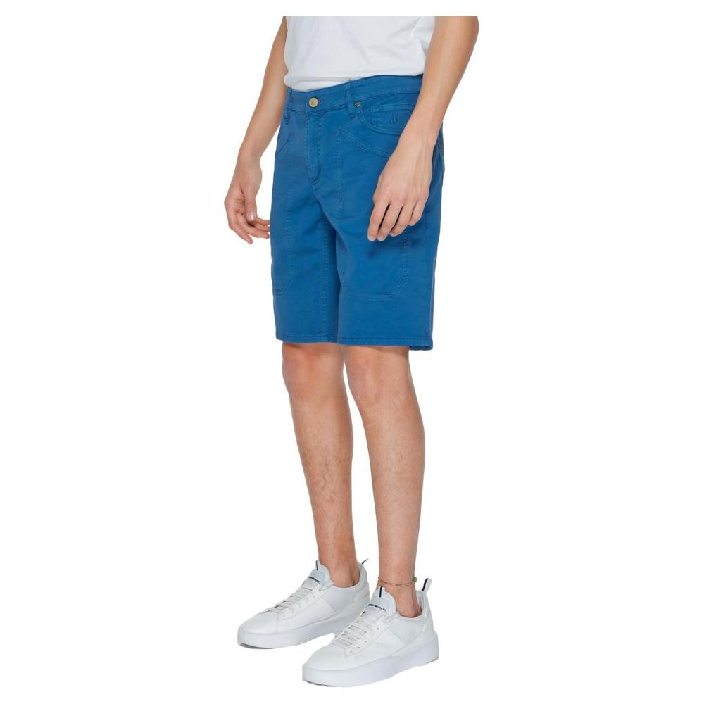Jeckerson Blue Cotton Short Jeckerson Dark Cyan