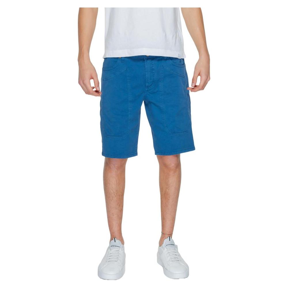 Jeckerson Blue Cotton Short Jeckerson Gray