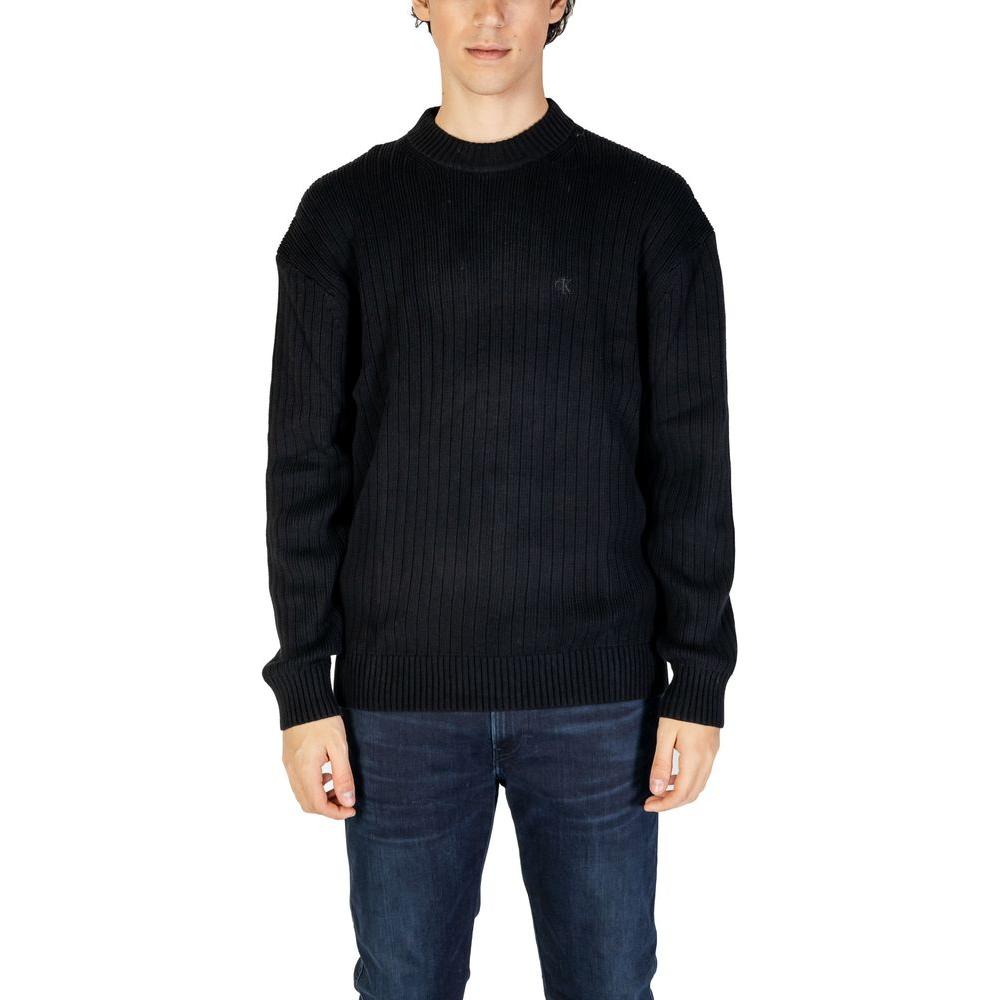 Calvin Klein Jeans Black Cotton Sweater Calvin Klein Jeans