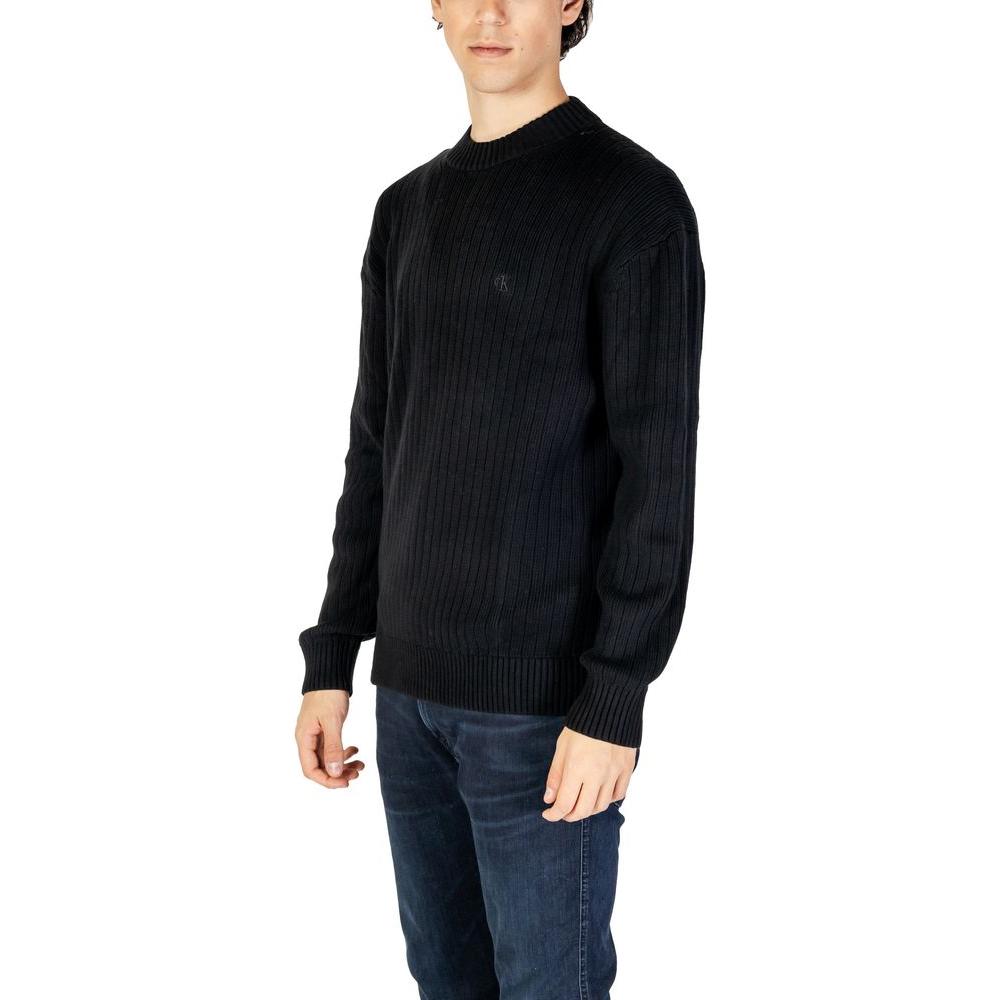 Calvin Klein Jeans Black Cotton Sweater Calvin Klein Jeans