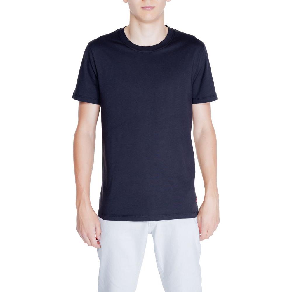 Peuterey Black Cotton T-Shirt Peuterey Dark Slate Gray