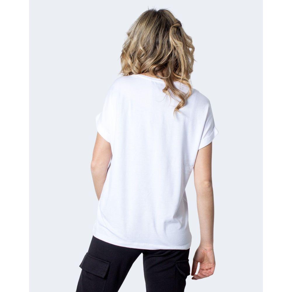 Only White Polyester Tops & T-Shirt Only