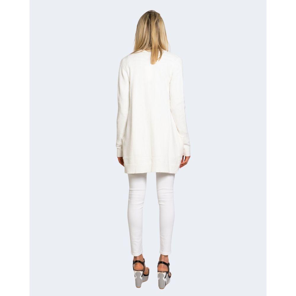 Vila Clothes White Viscose Cardigan Vila Clothes Lavender