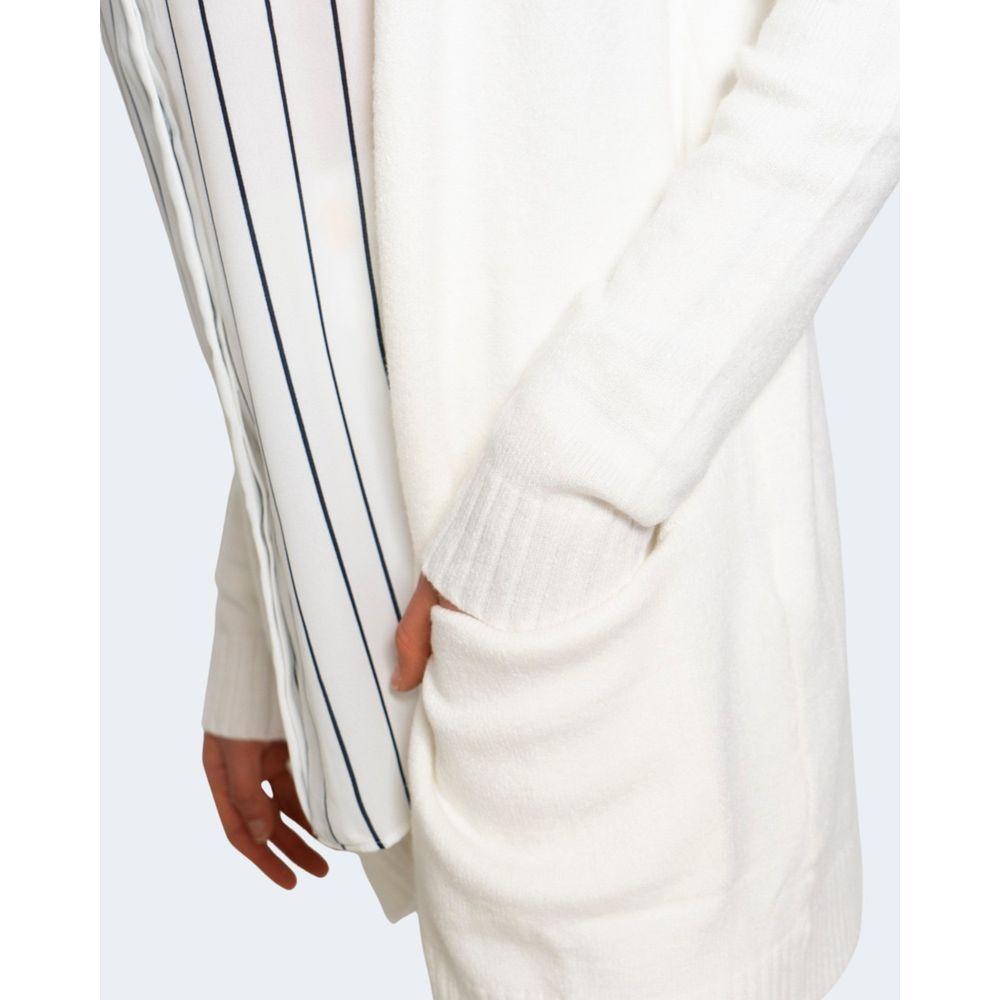 Vila Clothes White Viscose Cardigan Vila Clothes Lavender