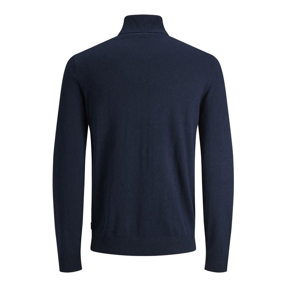 Jack Jones Blue Cotton Sweater Jack Jones Dark Slate Gray