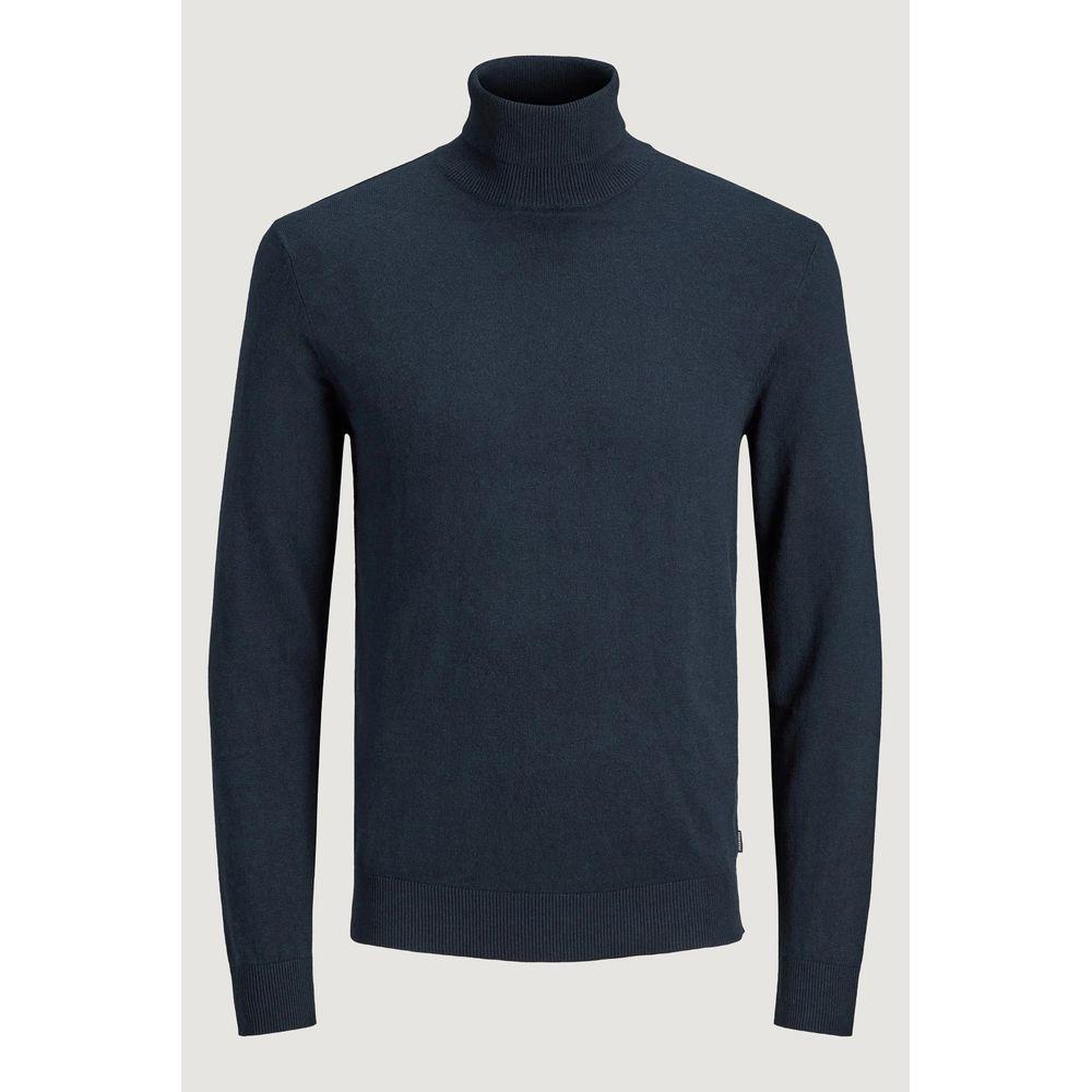 Jack Jones Blue Cotton Sweater Jack Jones Dark Slate Gray