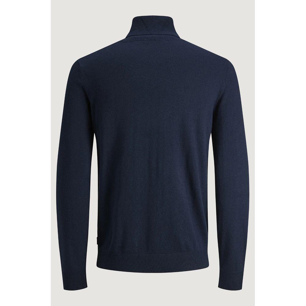 Jack Jones Blue Cotton Sweater Jack Jones Dark Slate Gray