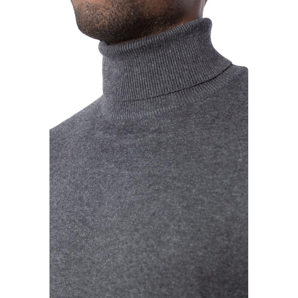 Jack Jones Gray Cotton Sweater Jack Jones Dim Gray
