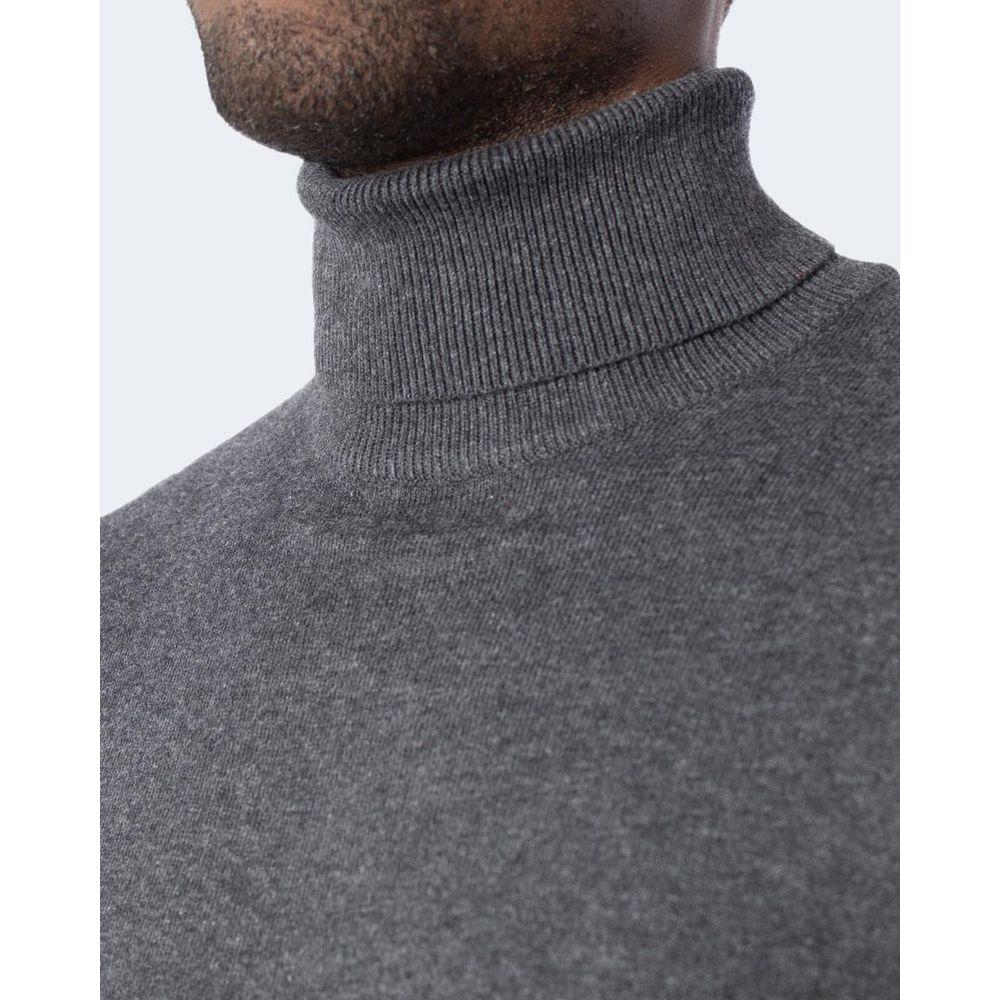 Jack Jones Gray Cotton Sweater Jack Jones Dim Gray