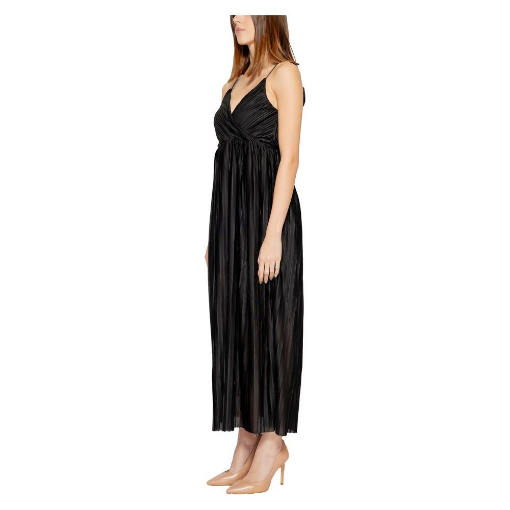 Only Black Polyester Dress Only Tan