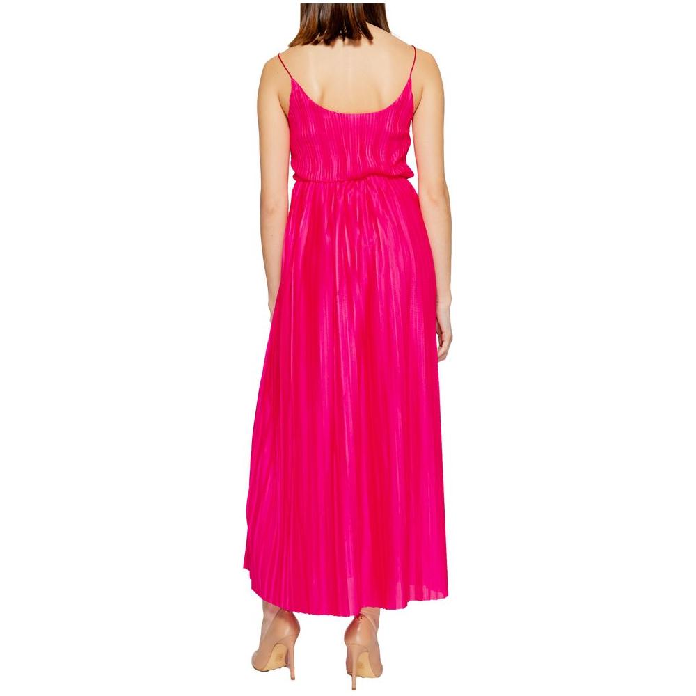 Only Multicolor Polyester Dress Only Tan