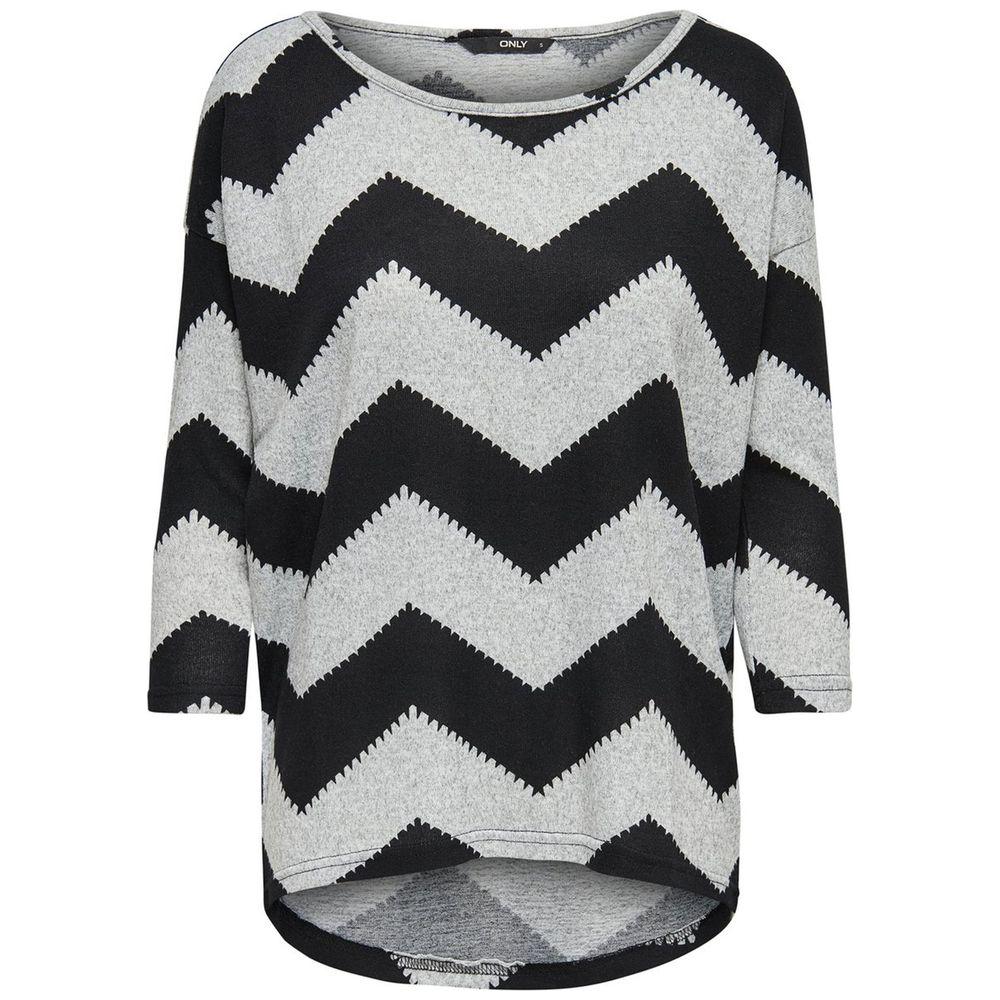 Only Gray Polyester Tops & T-Shirt Only Black