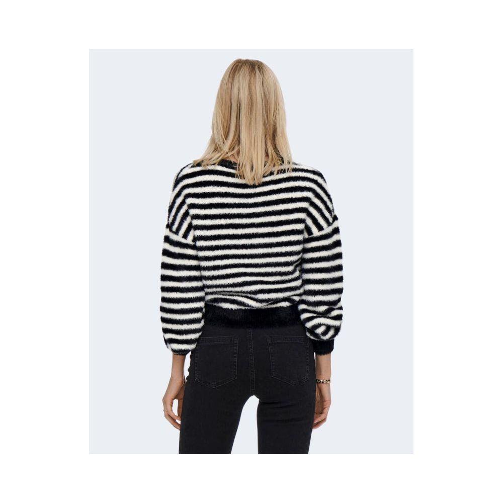 Only Black And White Acrylic Tops & T-Shirt Only Black