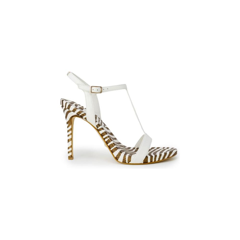 Guess White Leather Sandal Guess Antique White