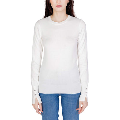 Guess White Cotton Sweatshirt