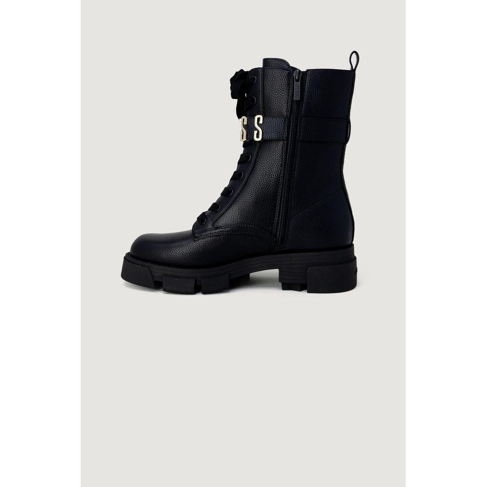 Guess Black Synthetic Leather Boot Guess