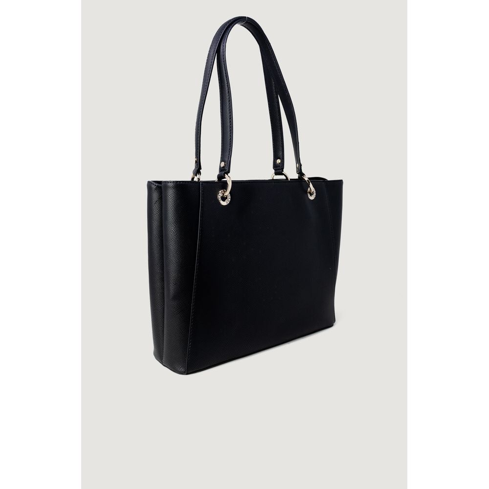Front view with bag zipped and handles upright.