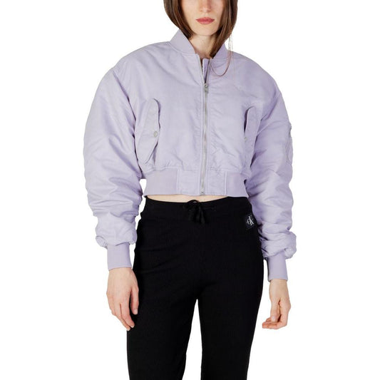 Calvin Klein Jeans Purple Polyamide Jackets & Coat Calvin Klein Jeans