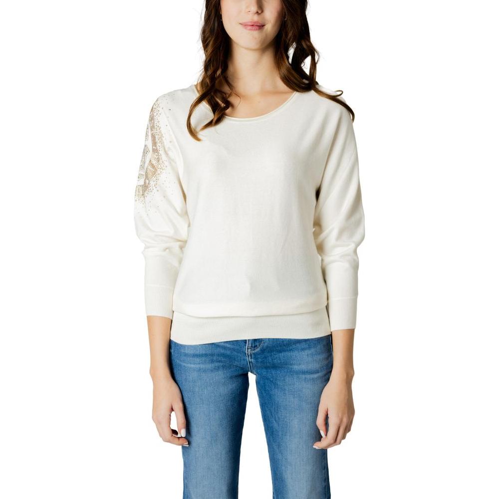 Guess White Viscose Tops & T-Shirt Guess Dark Slate Gray