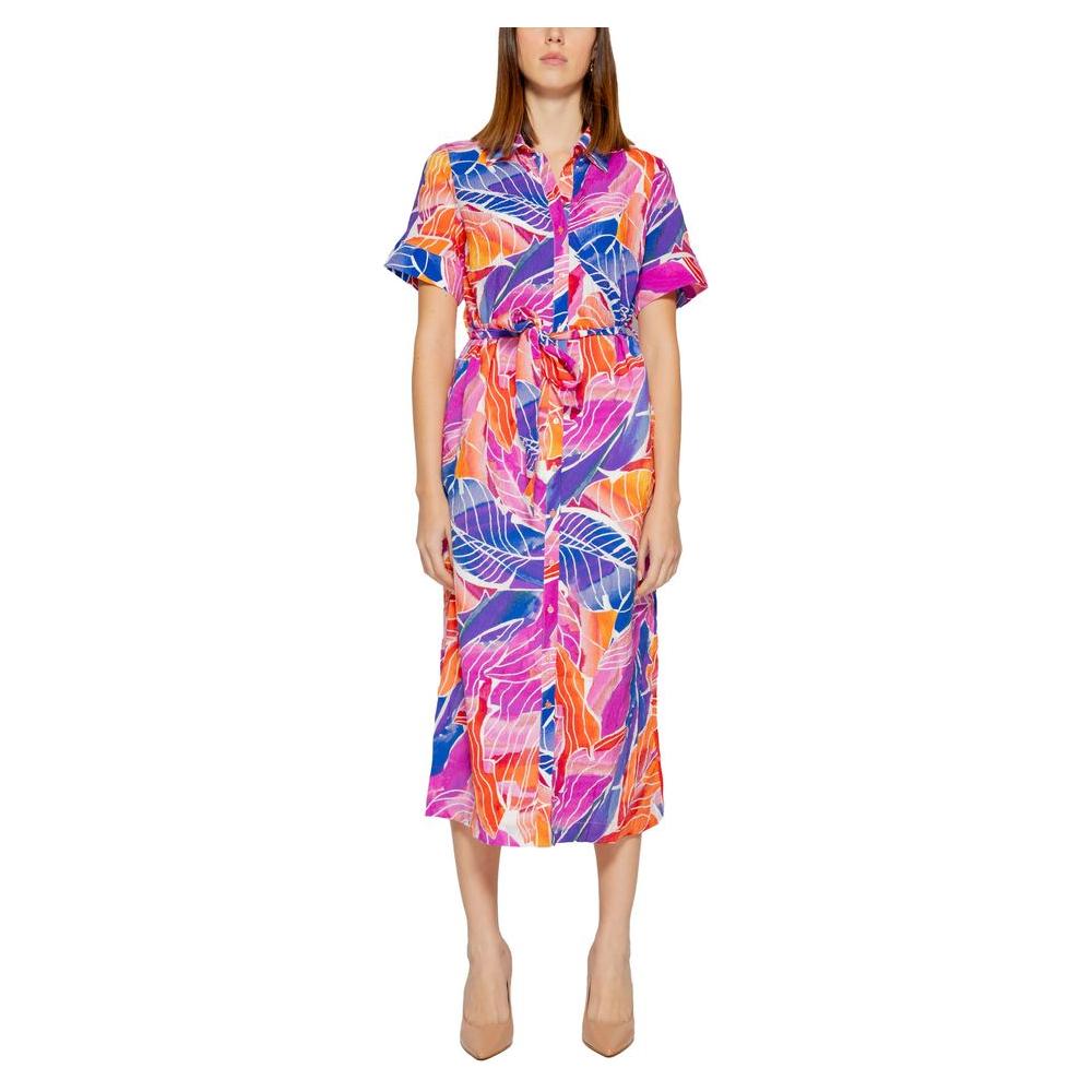Vila Clothes Multicolor Viscose Dress Vila Clothes Rosy Brown