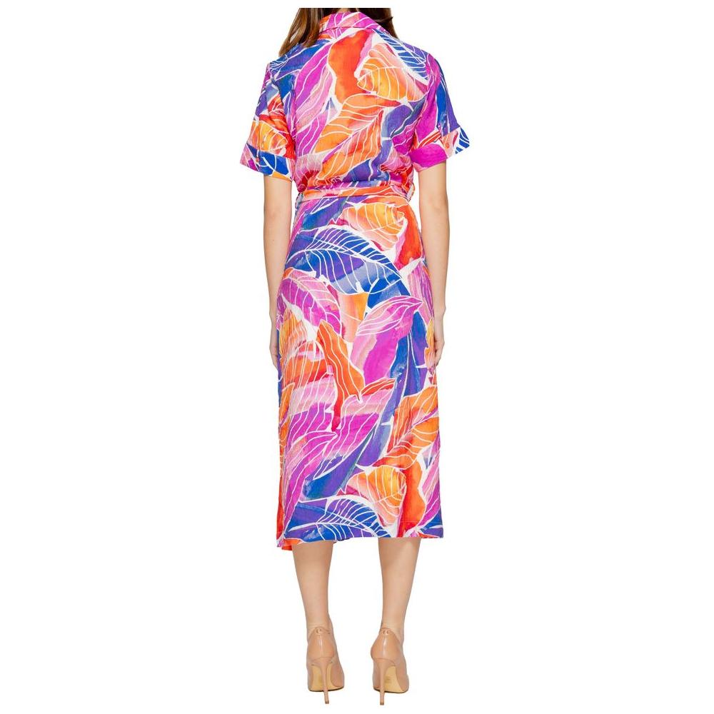 Vila Clothes Multicolor Viscose Dress Vila Clothes Rosy Brown