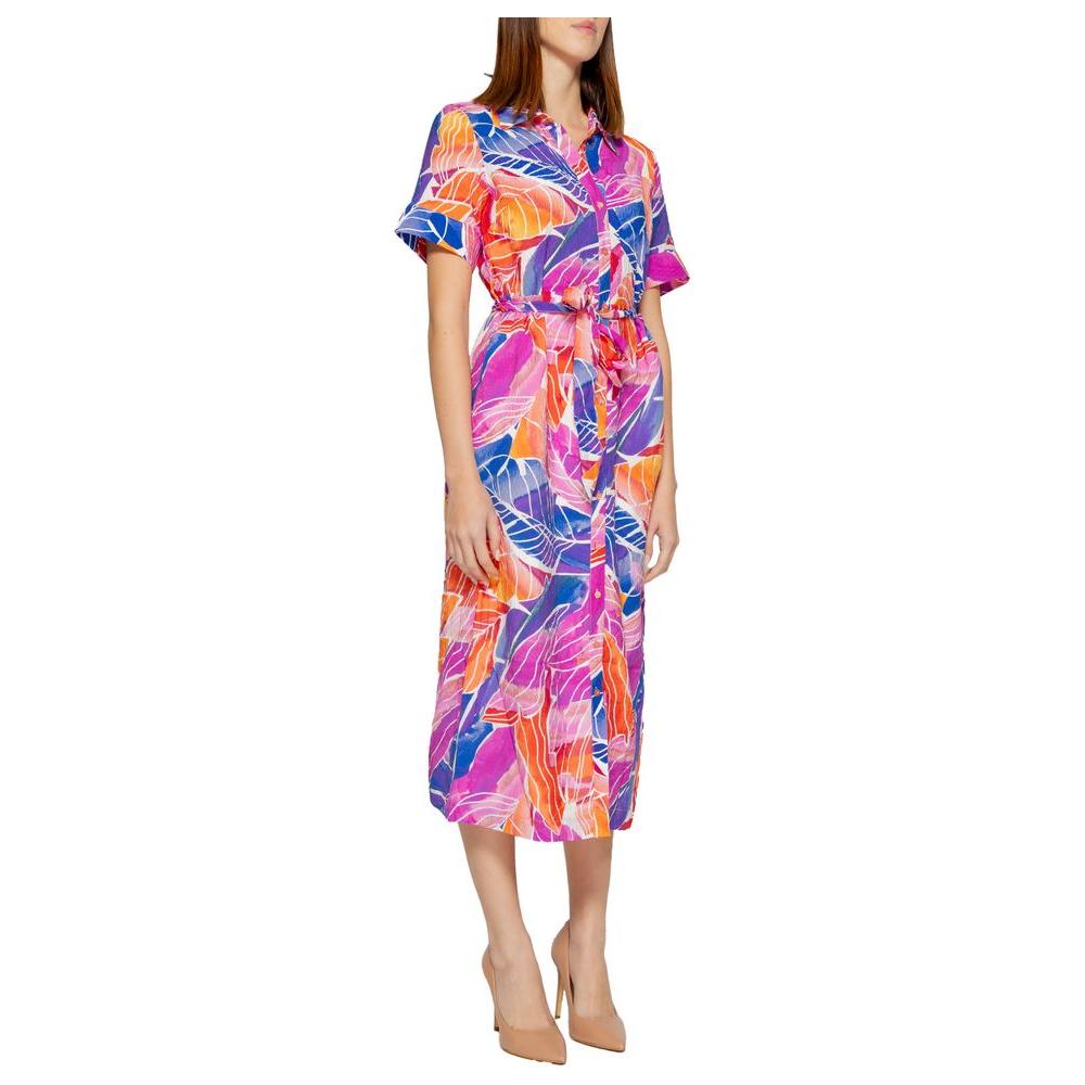 Vila Clothes Multicolor Viscose Dress Vila Clothes Rosy Brown