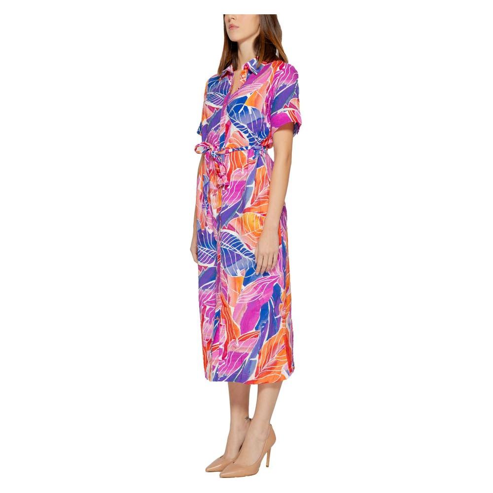 Vila Clothes Multicolor Viscose Dress Vila Clothes Rosy Brown