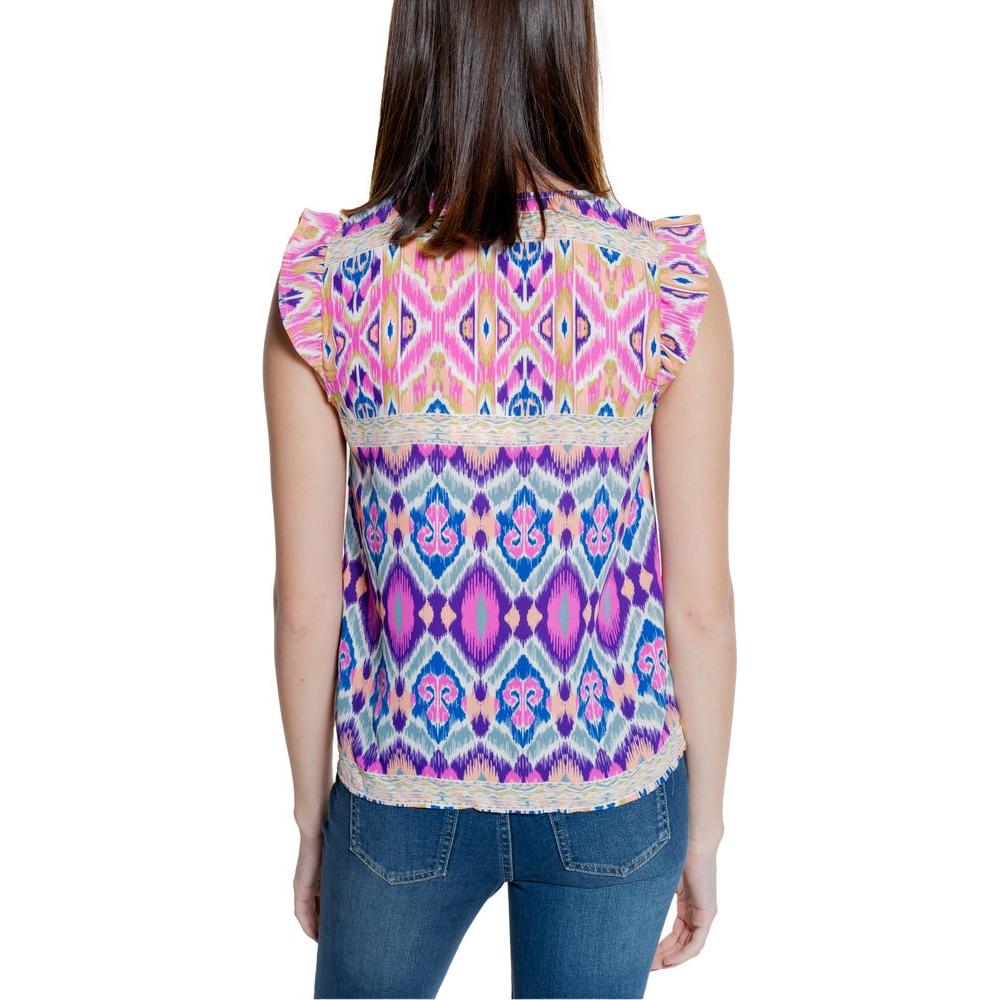 Only Multicolor Recycled Polyester Tops & T-Shirt Only Gray