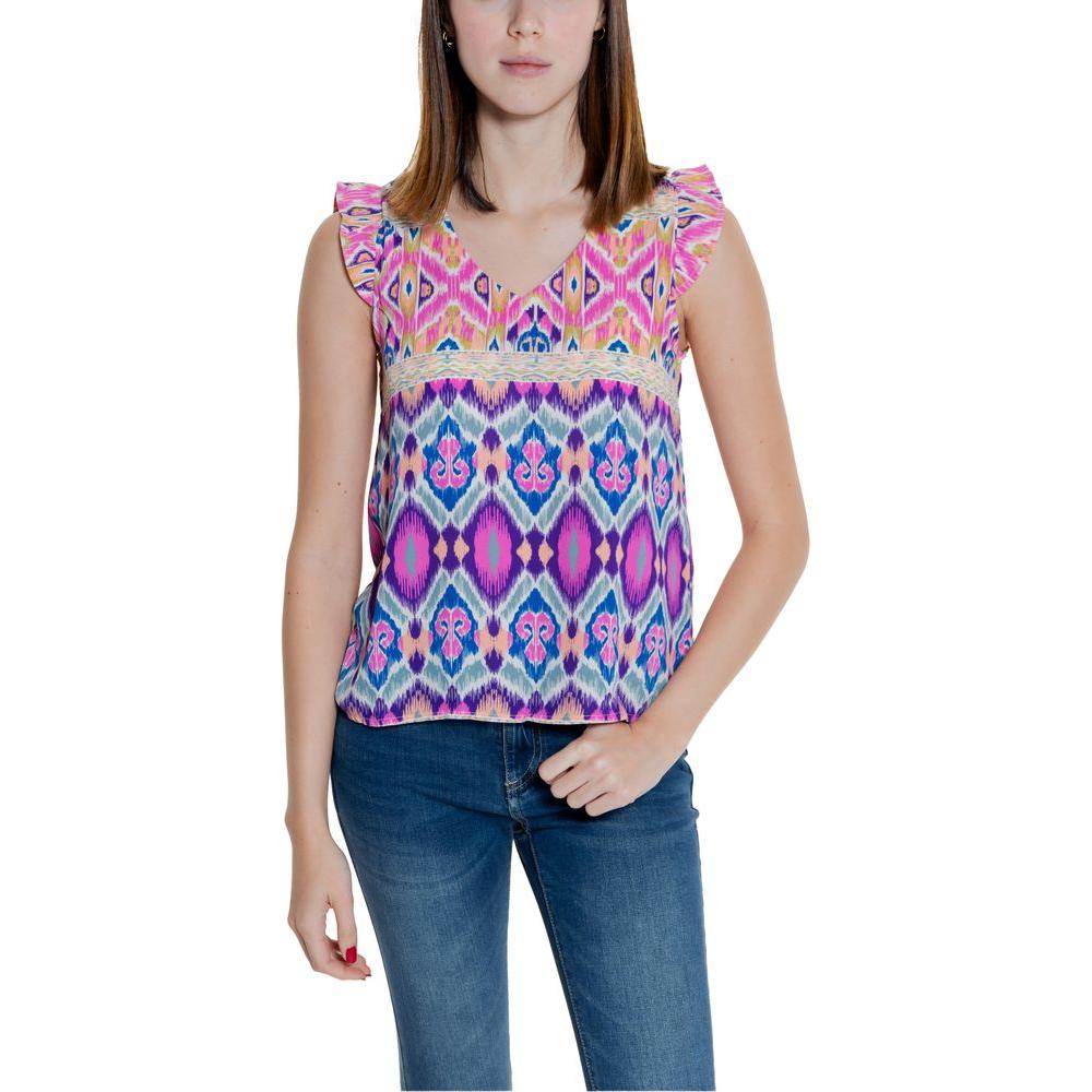 Only Multicolor Recycled Polyester Tops & T-Shirt Only Dark Gray