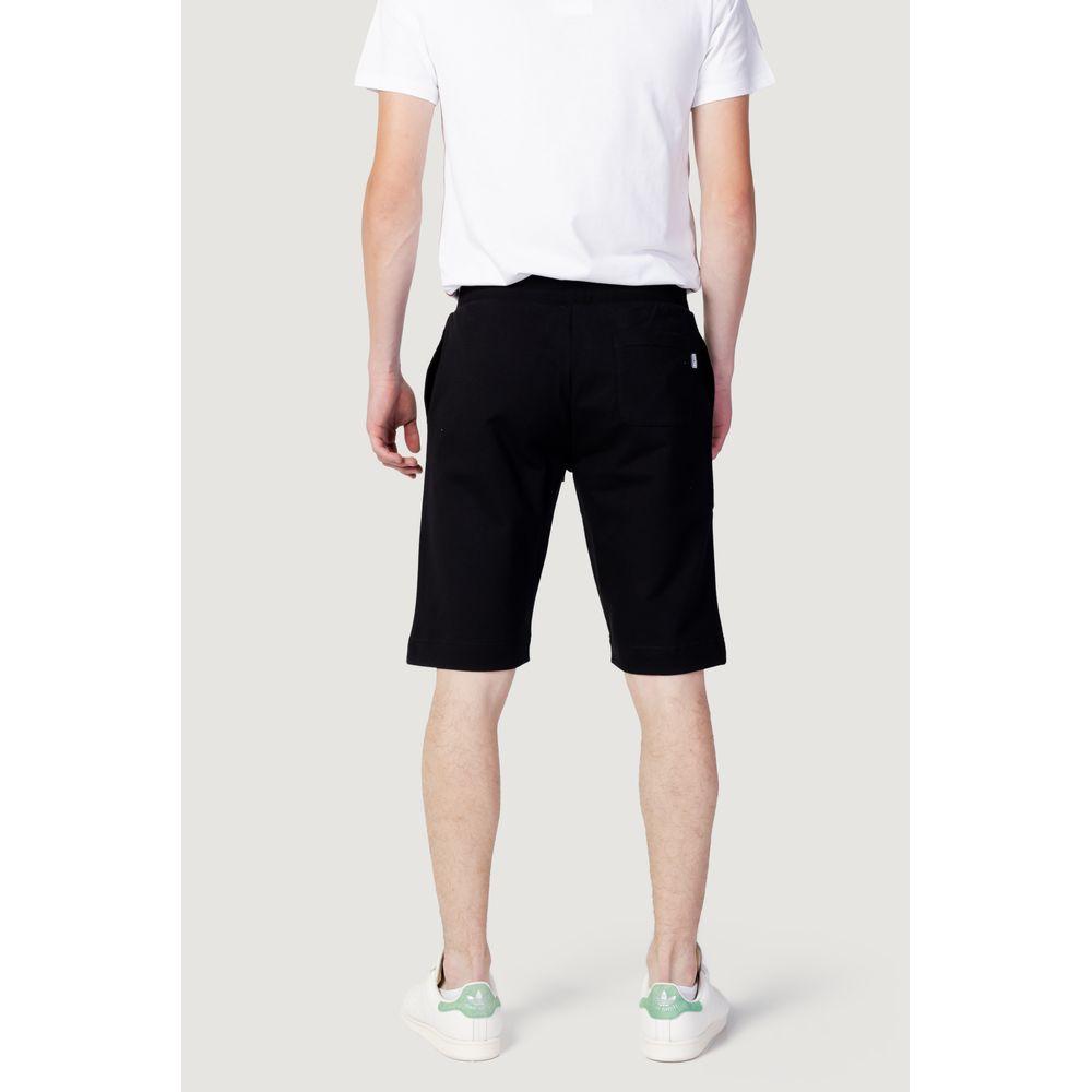 Moschino Black Cotton Short Moschino Light Gray