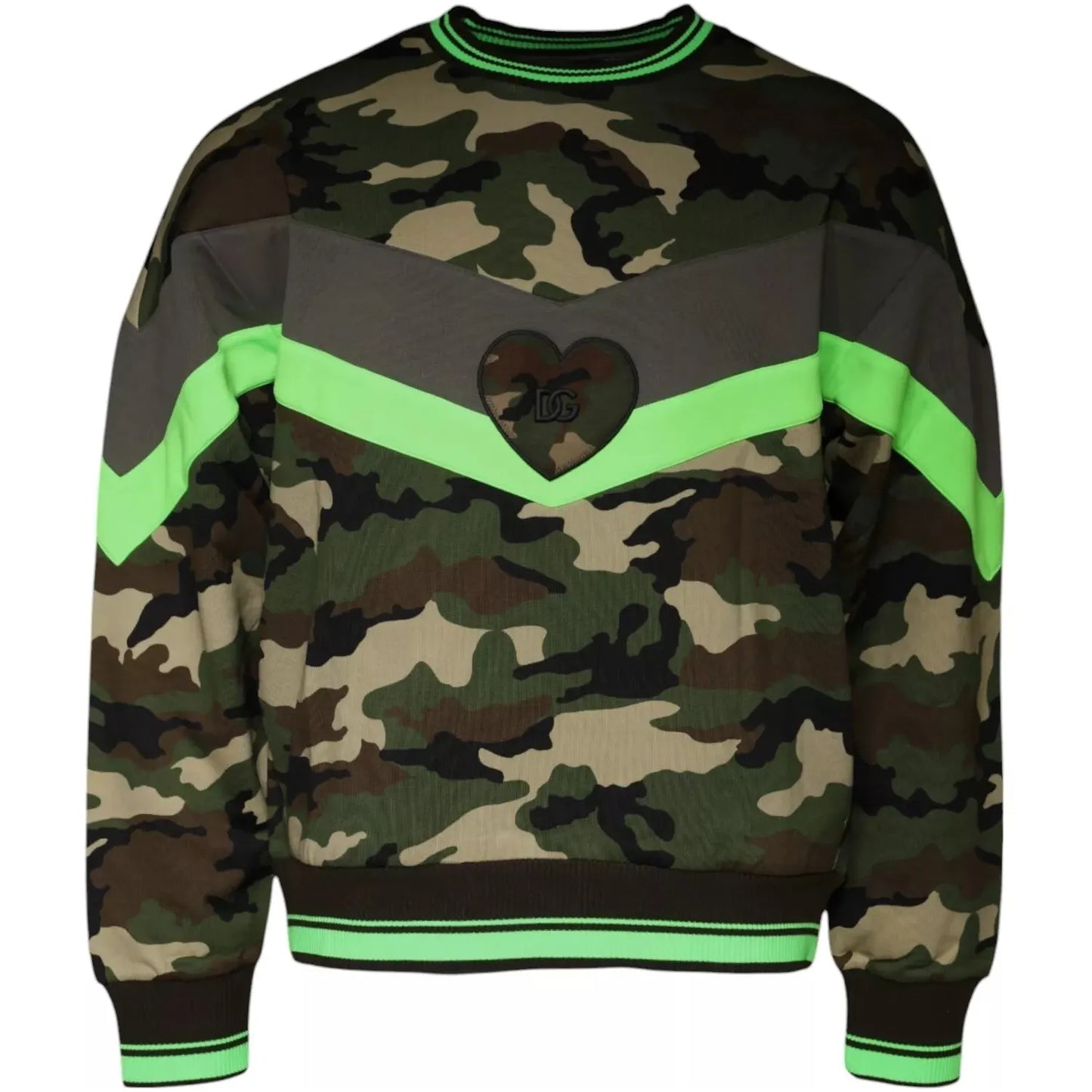 Dolce & Gabbana Multicolor Camouflage Sweatshirt Sweater Dolce & Gabbana Dark Slate Gray
