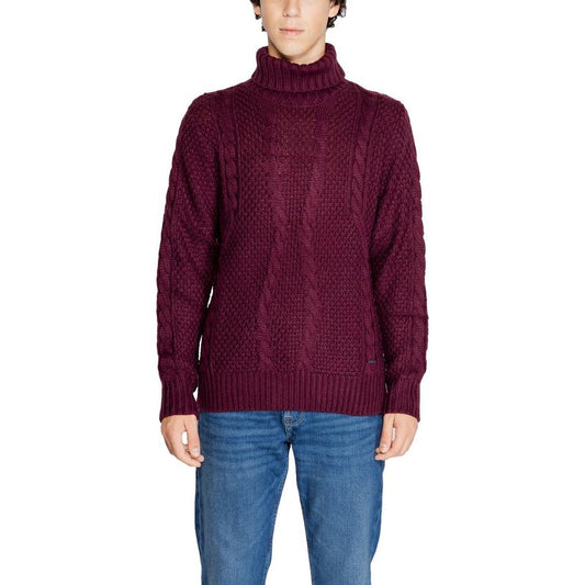 Gianni Lupo Bordeaux Polyester Sweater