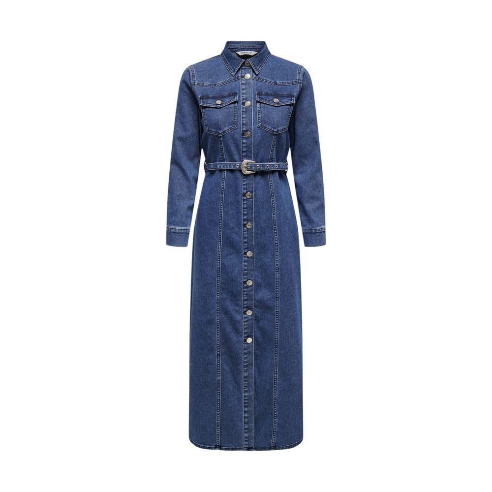 Only Blue Cotton Dress Only Dark Slate Gray