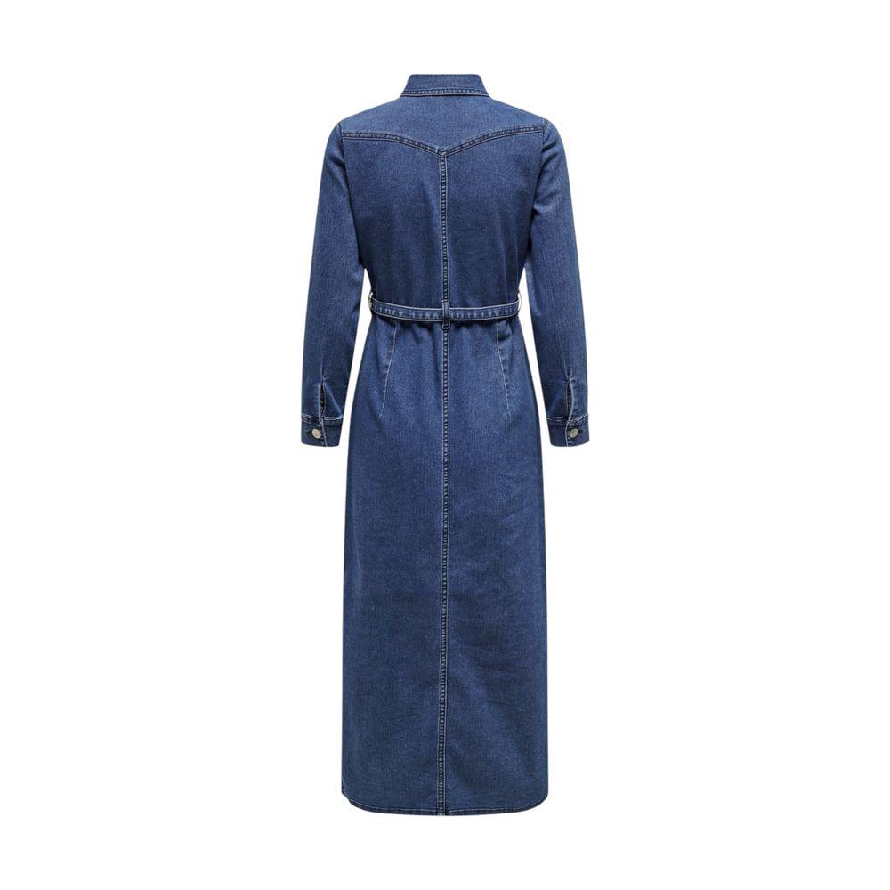 Only Blue Cotton Dress Only Dark Slate Gray