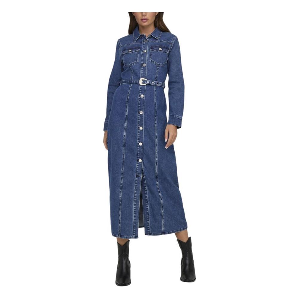 Only Blue Cotton Dress Only Dark Slate Gray