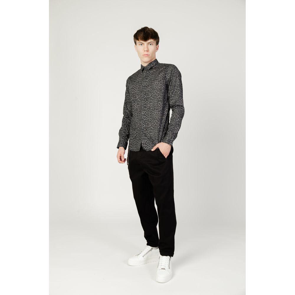 Gianni Lupo Gray Cotton Shirt Gianni Lupo Light Gray