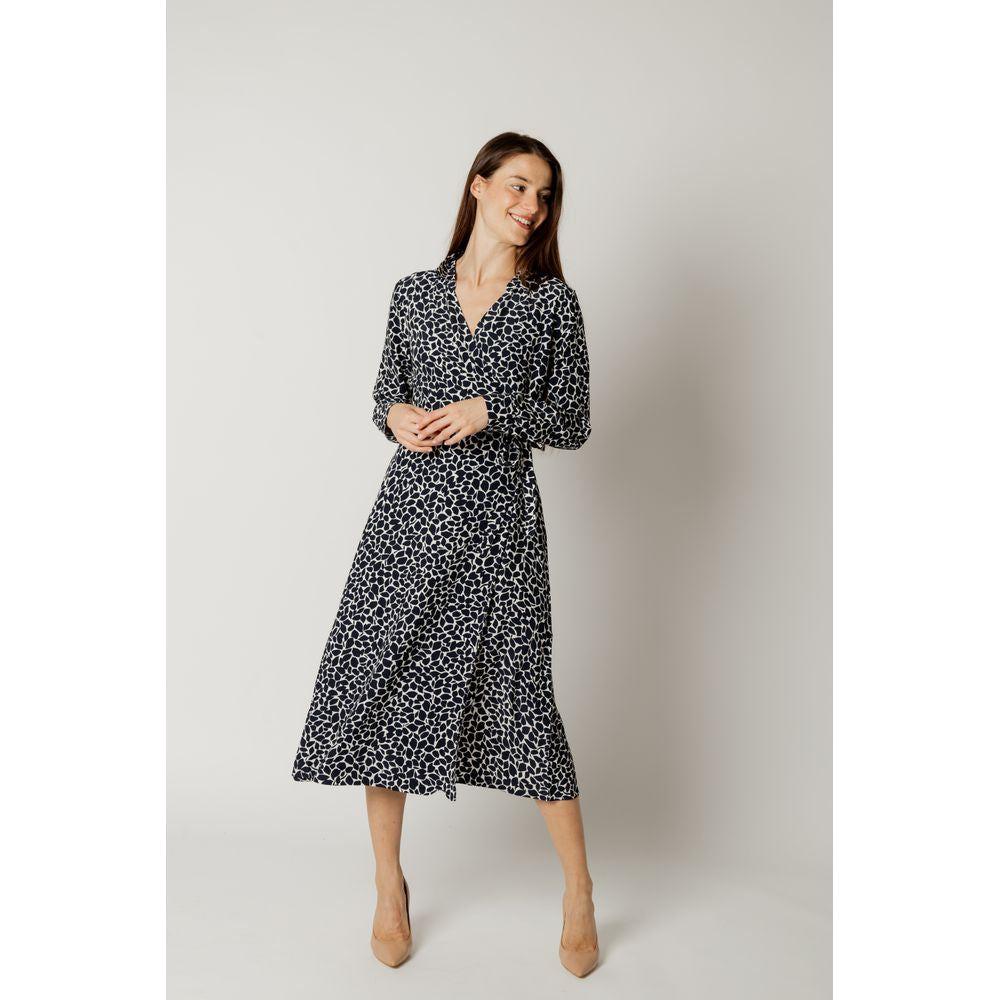 Street One Blue Viscose Dress Street One Gray