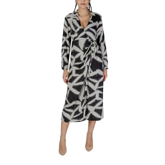 Jacqueline De Yong Black Recycled Polyester Long Dress