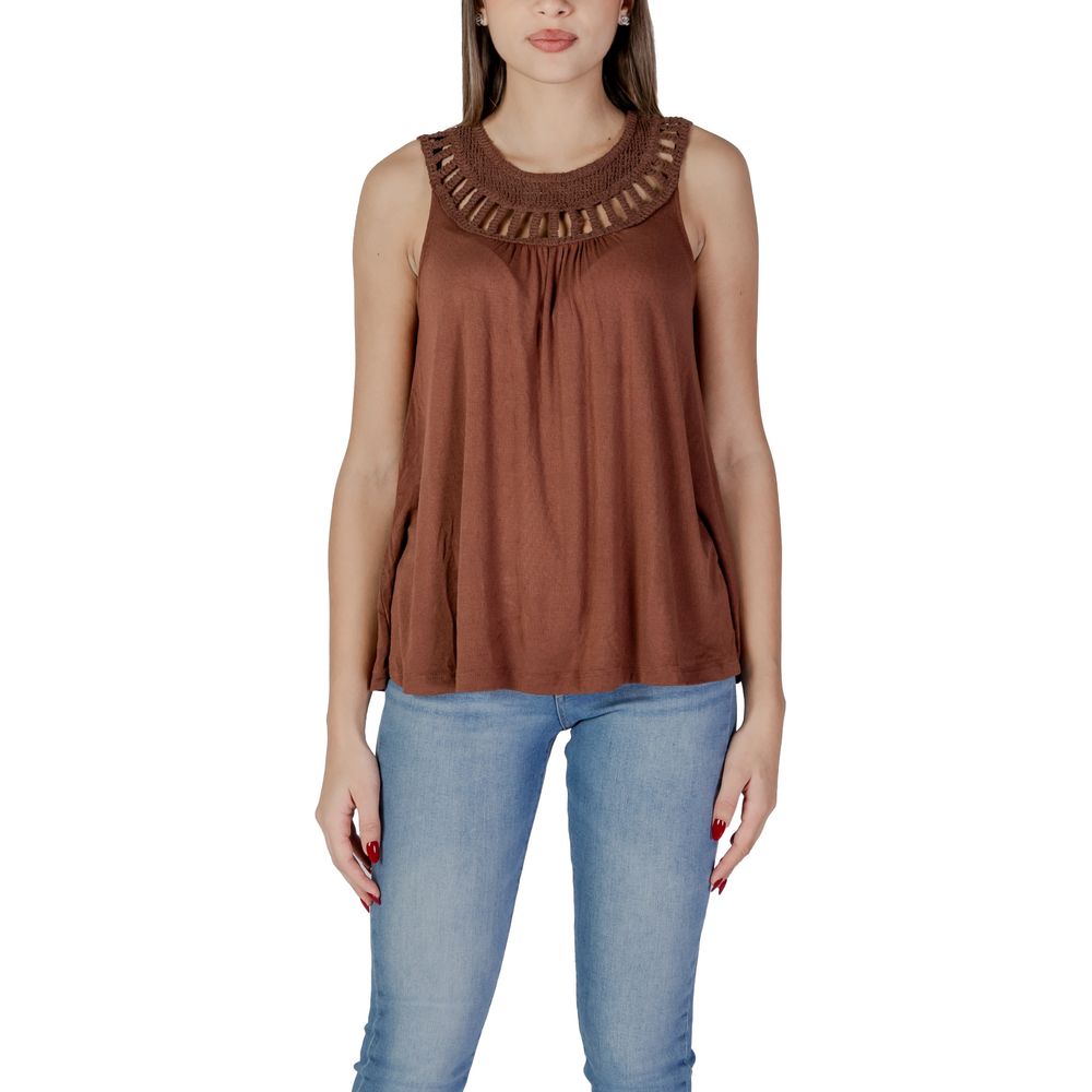 B.Young Brown Viscose Tops & T-Shirt B.Young