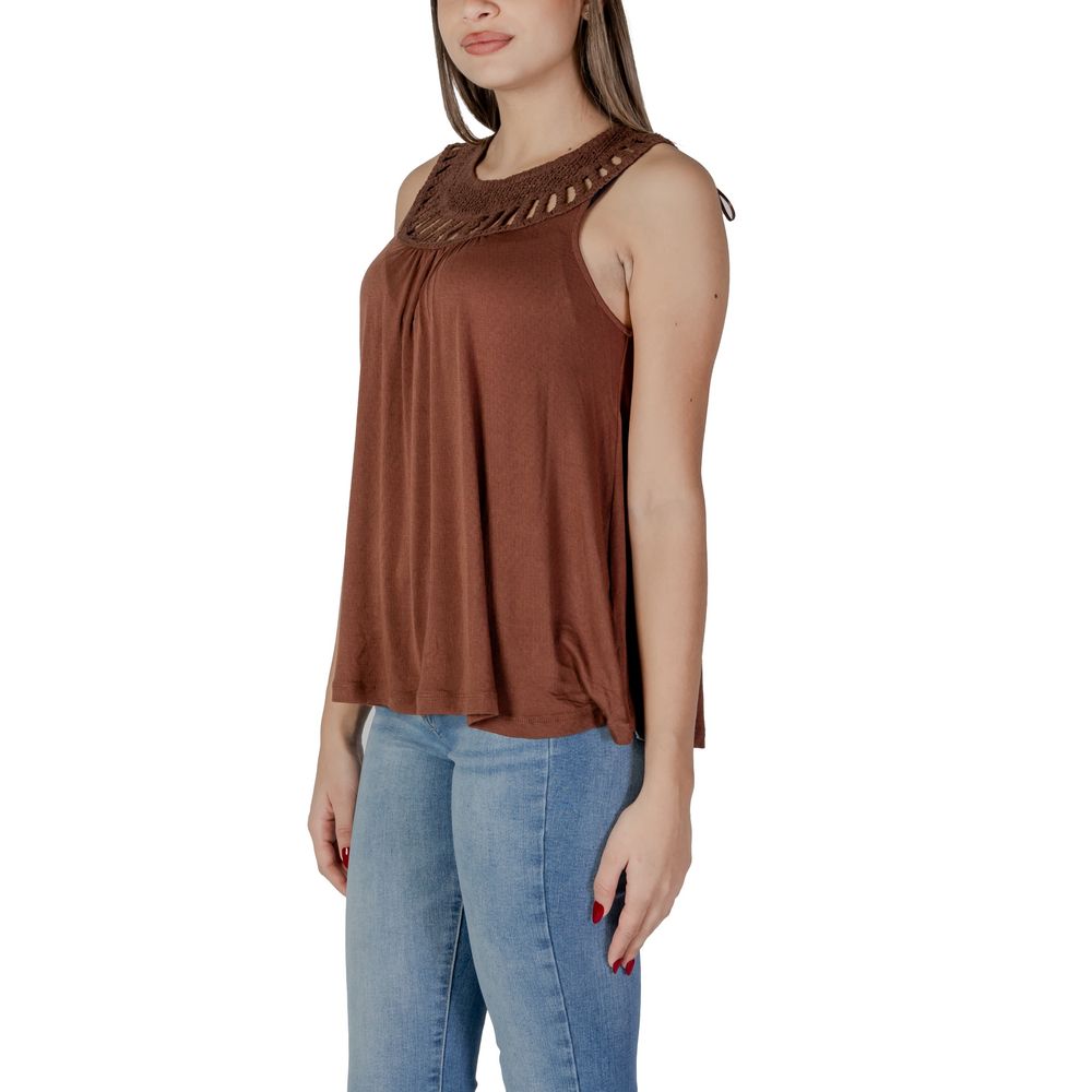 B.Young Brown Viscose Tops & T-Shirt B.Young