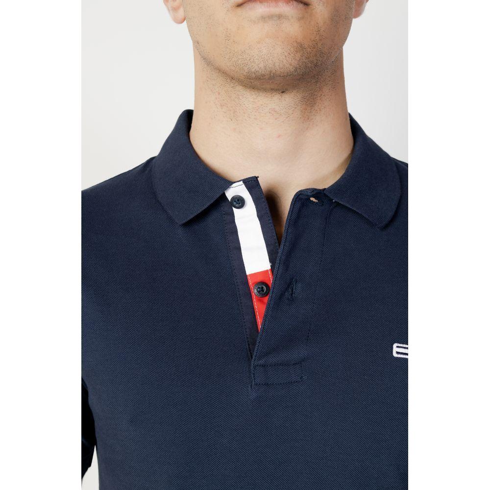 Tommy Hilfiger Jeans Blue Cotton Polo Shirt Tommy Hilfiger Jeans