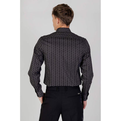 Antony Morato Gray Cotton Pattern Shirt