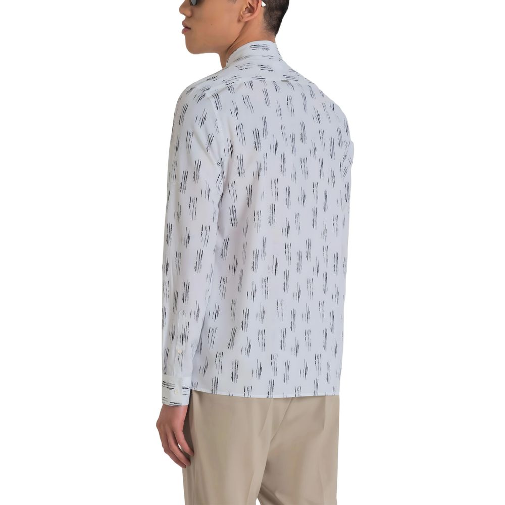 Antony Morato White Viscose Pattern Shirt