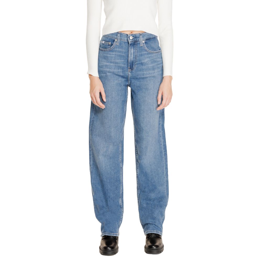 Calvin Klein Jeans Blue Cotton Relaxed Fit Jeans