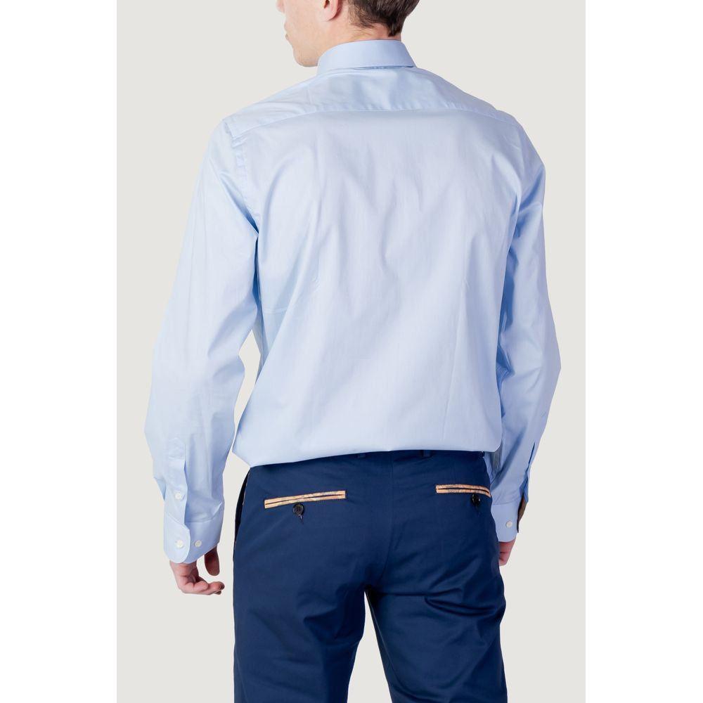 Alviero Martini Prima Classe Blue Cotton Shirt Alviero Martini Prima Classe