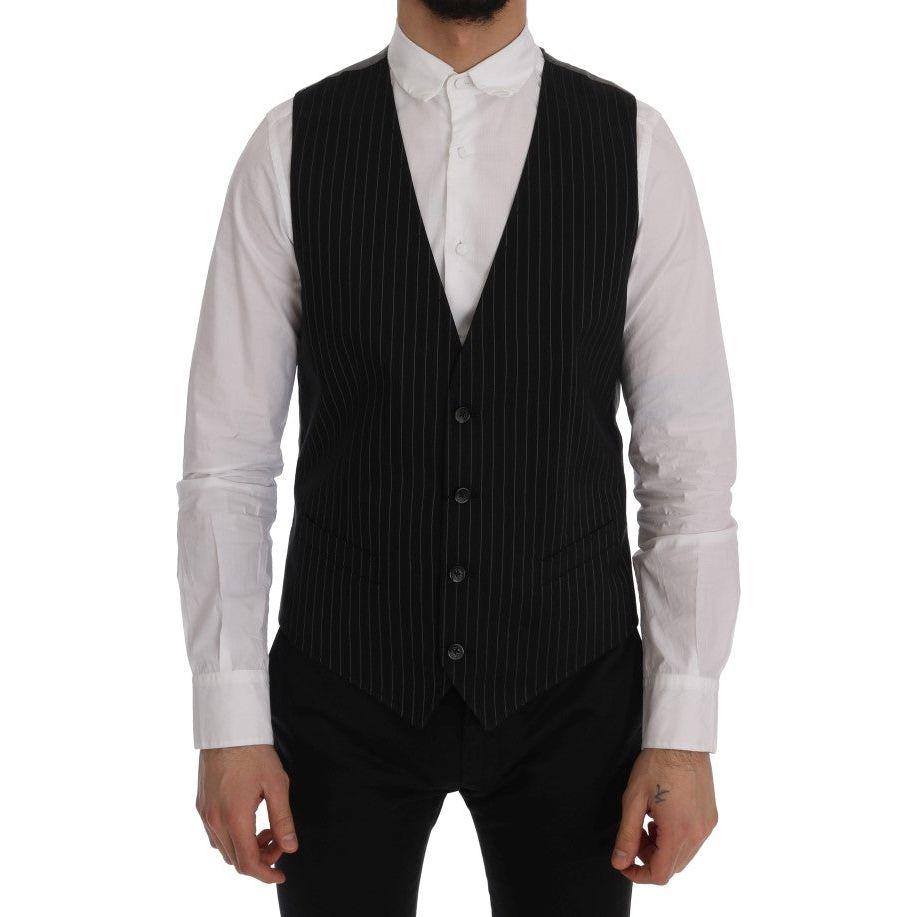 Dolce & Gabbana Sleek Striped Waistcoat Vest Dolce & Gabbana