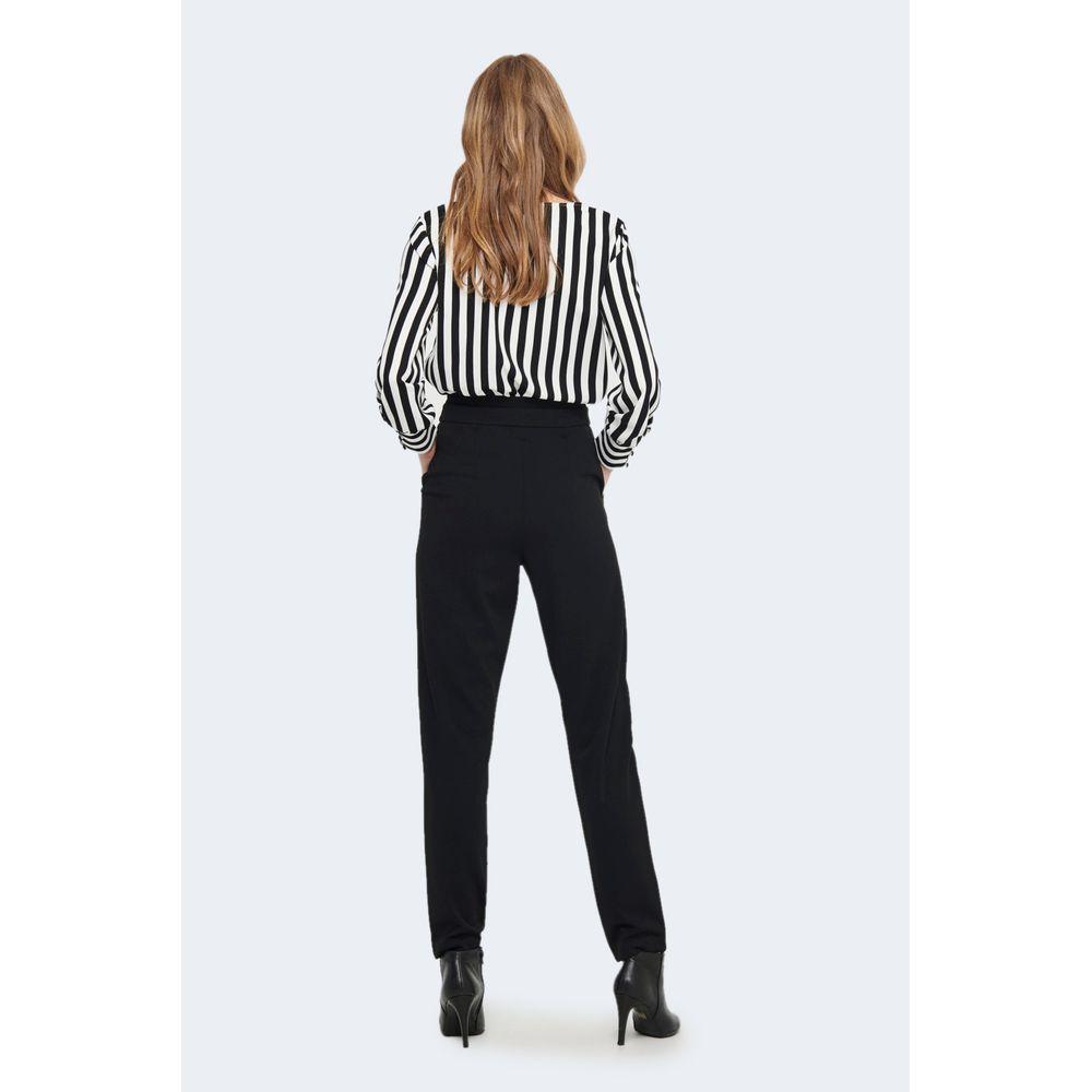 Jacqueline De Yong Black Polyester Jeans & Pant Jacqueline De Yong