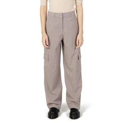 Only Beige Polyester Cargo Pants Only