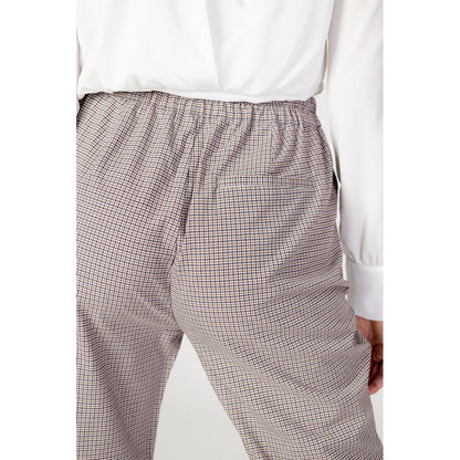 Only Beige Polyester Flared Pants Only